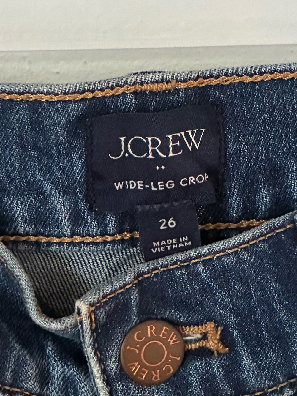 J. Crew Wide Leg Crop Jeans in Medium Wash - Picture 5 of 5